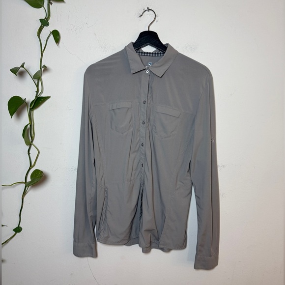 Kuhl Men's Gray Outdoor Button Down Long Sleeve Athletic Top -Medium - Picture 1 of 8